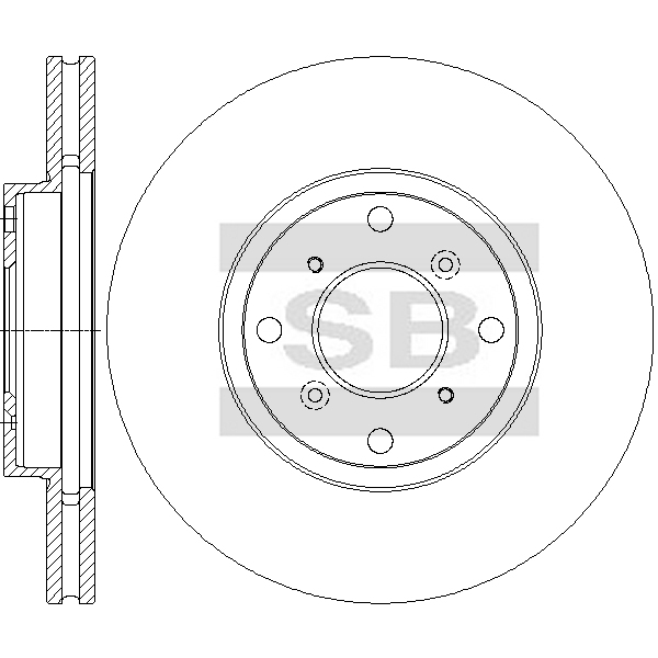 Передний тормозной диск SANGSIN SD4151