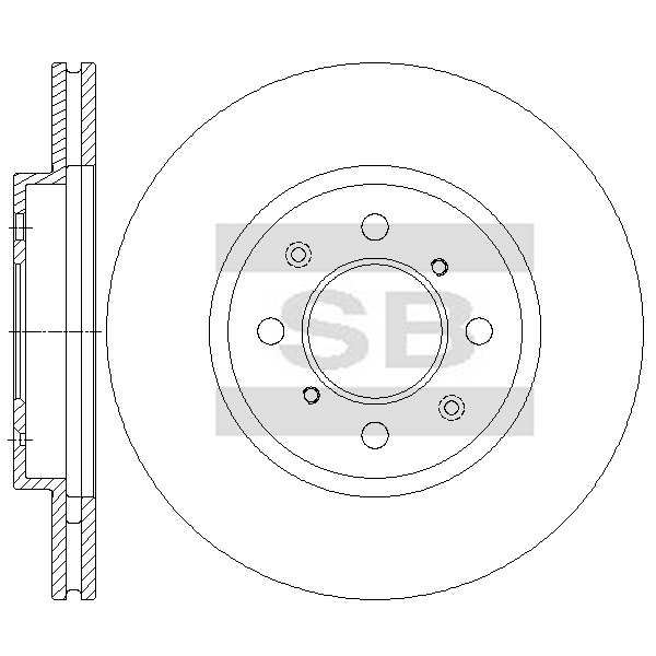 Передний тормозной диск SANGSIN SD4160