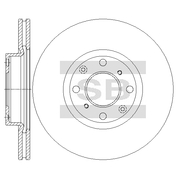 Передний тормозной диск SANGSIN SD4161