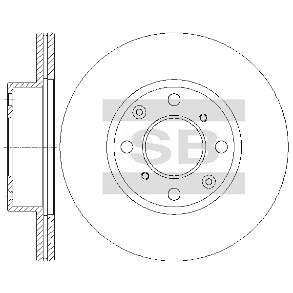 Передний тормозной диск SANGSIN SD4162