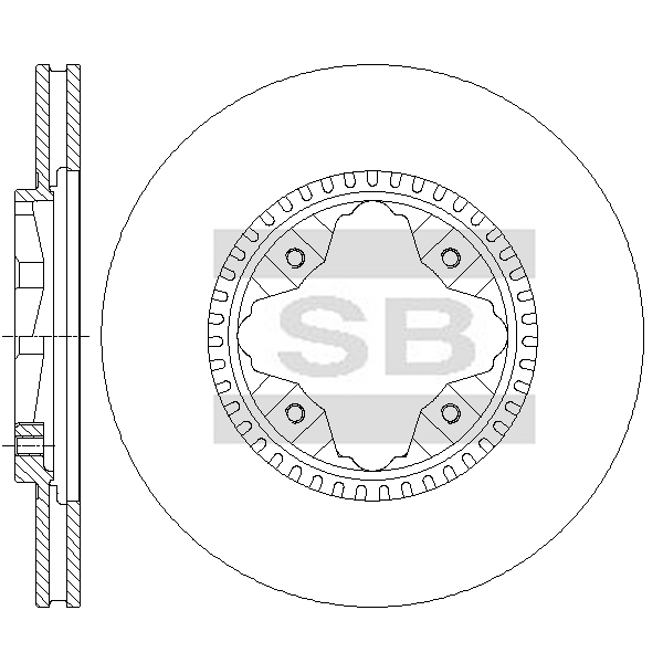Передний тормозной диск SANGSIN SD4163