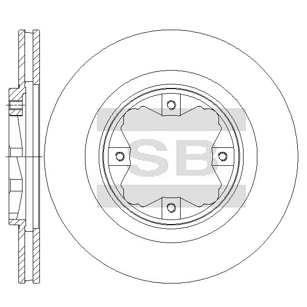 Передний тормозной диск SANGSIN SD4164
