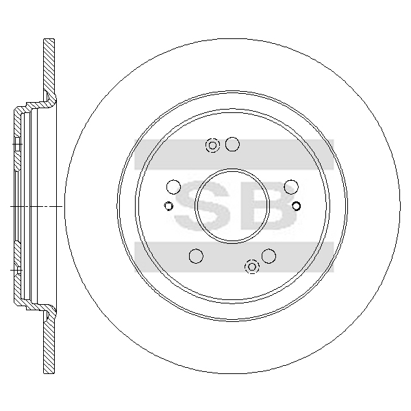 Передний тормозной диск SANGSIN SD4169