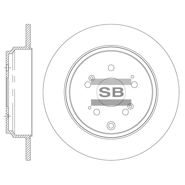 Передний тормозной диск SANGSIN SD4171