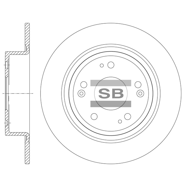 Задний тормозной диск SANGSIN SD4173