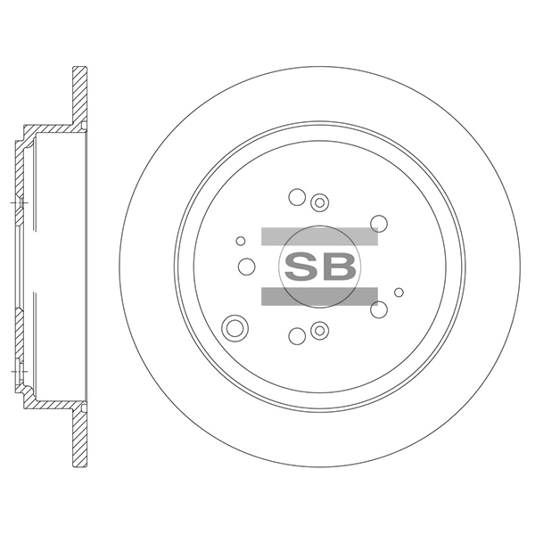 Передний тормозной диск SANGSIN SD4177