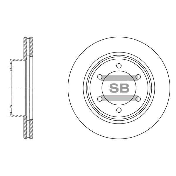 Передний тормозной диск SANGSIN SD4208