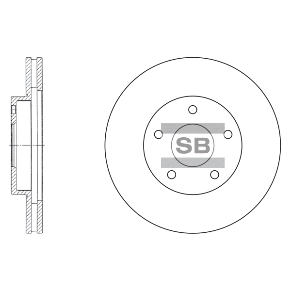 Передний тормозной диск SANGSIN SD4215