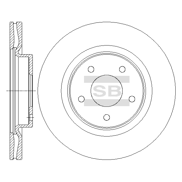 Передний тормозной диск SANGSIN SD4223