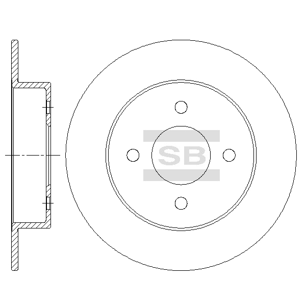Передний тормозной диск SANGSIN SD4224
