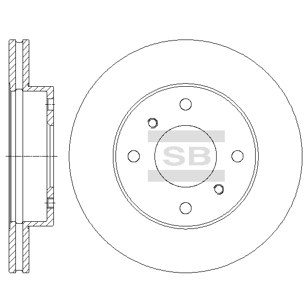 Передний тормозной диск SANGSIN SD4225