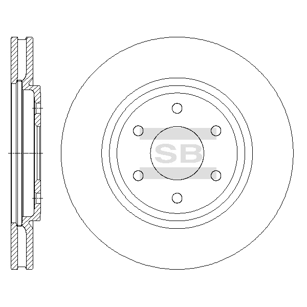 Передний тормозной диск SANGSIN SD4229