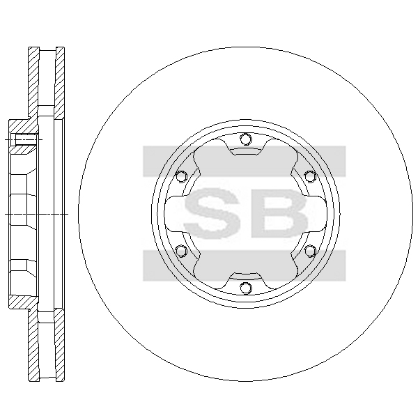 Передний тормозной диск SANGSIN SD4233