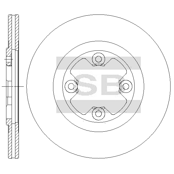 Передний тормозной диск SANGSIN SD4234