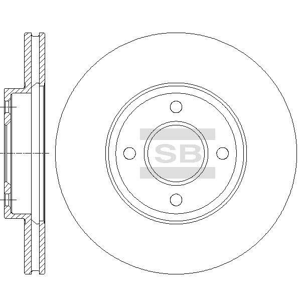 Передний тормозной диск SANGSIN SD4235