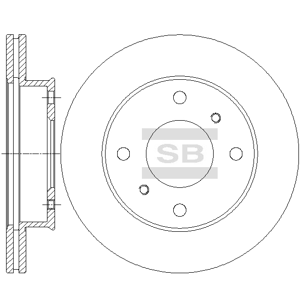 Передний тормозной диск SANGSIN SD4237