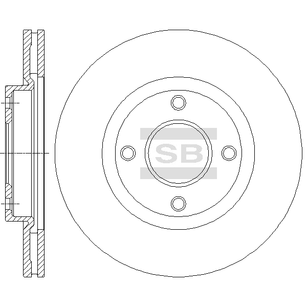 Передний тормозной диск SANGSIN SD4238
