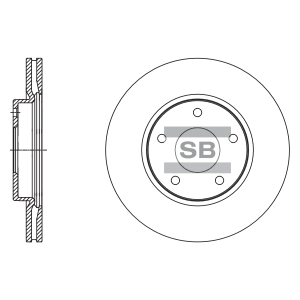 Передний тормозной диск SANGSIN SD4245