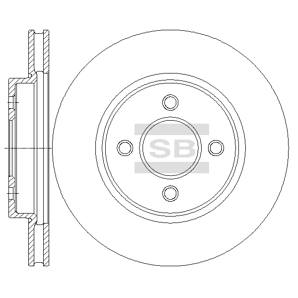 Передний тормозной диск SANGSIN SD4253