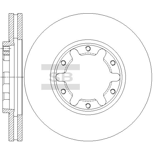 Передний тормозной диск SANGSIN SD4255