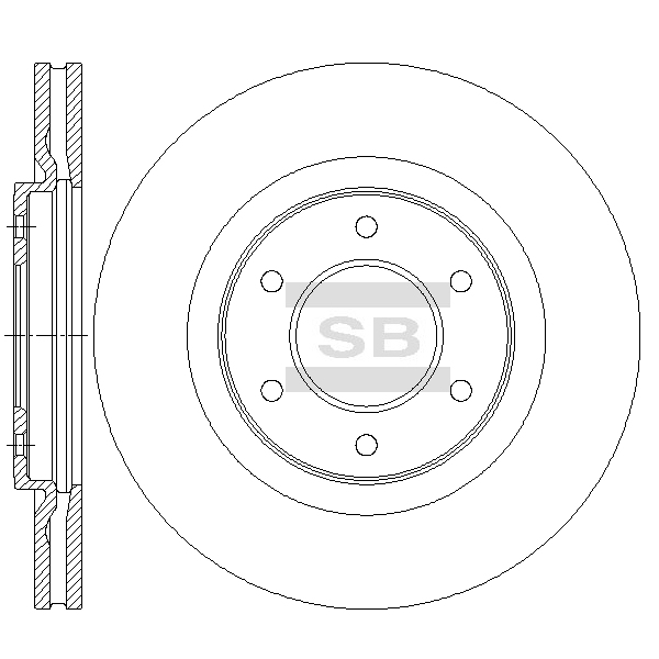 Передний тормозной диск SANGSIN SD4256