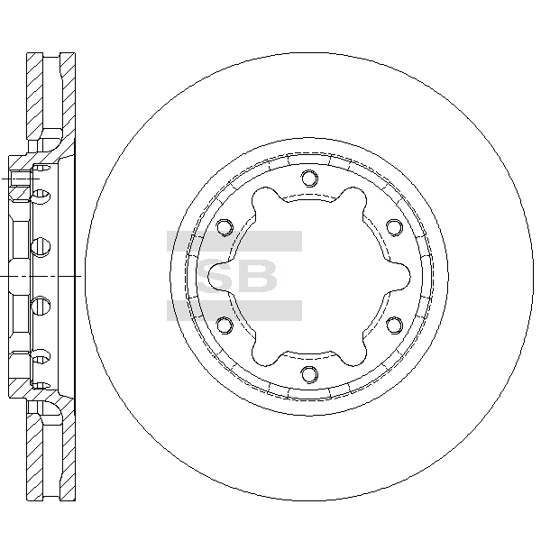 Передний тормозной диск SANGSIN SD4257