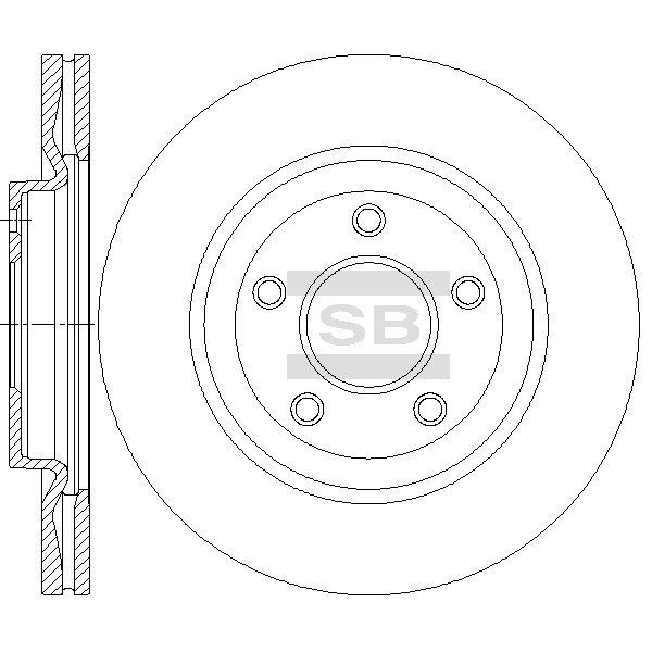 Передний тормозной диск SANGSIN SD4258