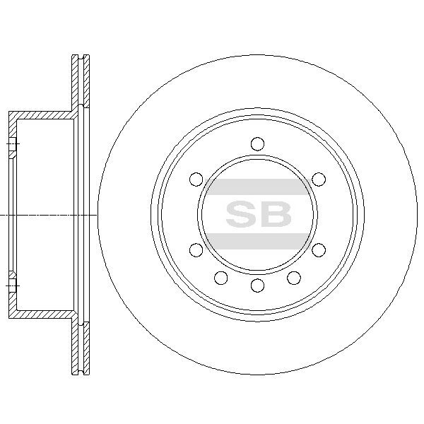 Задний тормозной диск SANGSIN SD4259