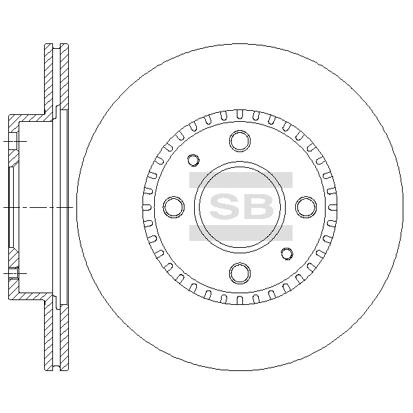 Передний тормозной диск SANGSIN SD4261