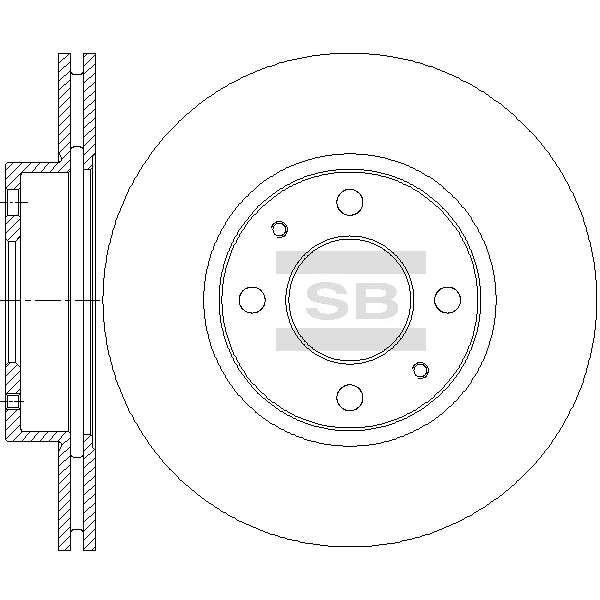 Передний тормозной диск SANGSIN SD4262