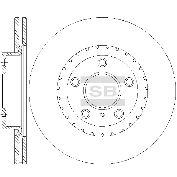 Передний тормозной диск SANGSIN SD4263