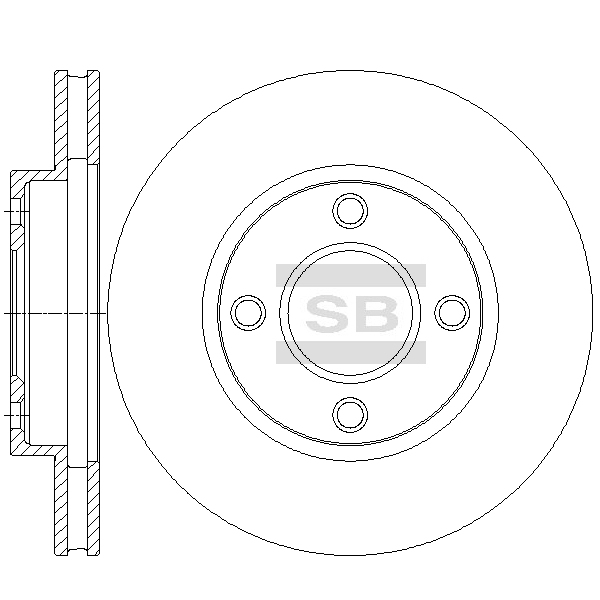 Передний тормозной диск SANGSIN SD4265
