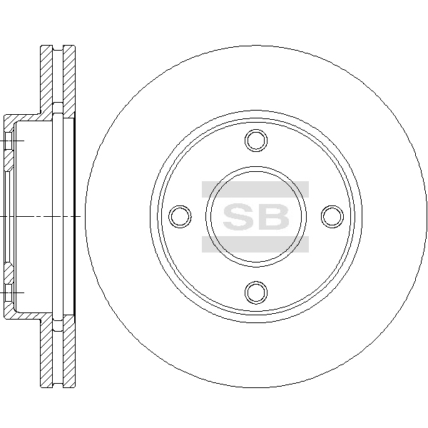 Передний тормозной диск SANGSIN SD4266