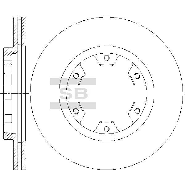 Передний тормозной диск SANGSIN SD4267