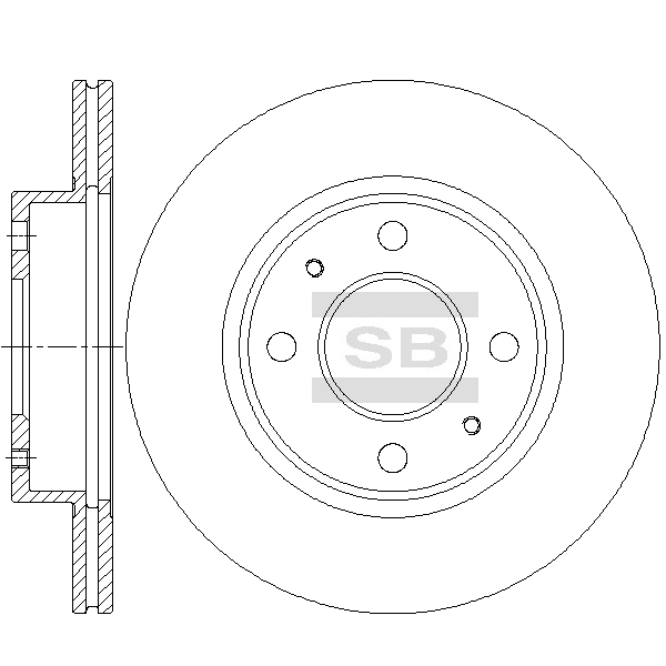 Передний тормозной диск SANGSIN SD4268