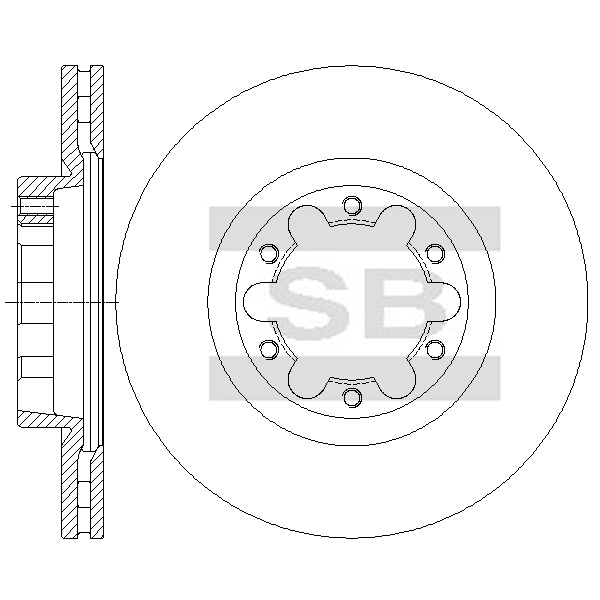 Передний тормозной диск SANGSIN SD4275