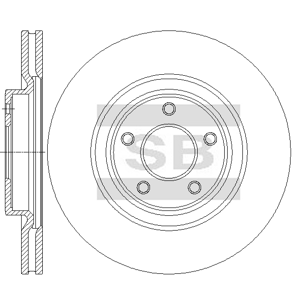 Передний тормозной диск SANGSIN SD4277