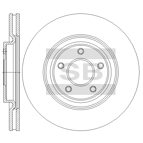 Передний тормозной диск SANGSIN SD4286
