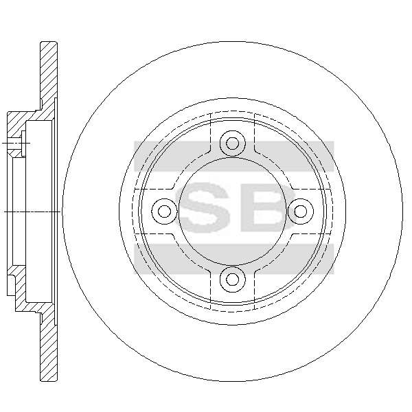 Передний тормозной диск SANGSIN SD4288