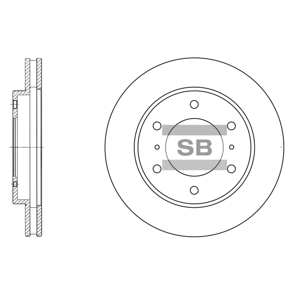 Передний тормозной диск SANGSIN SD4306
