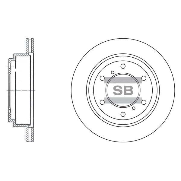 Задний тормозной диск SANGSIN SD4307