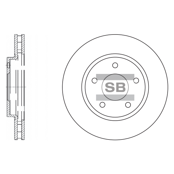 Передний тормозной диск SANGSIN SD4315