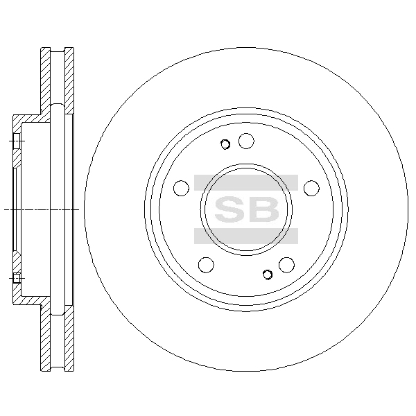 Передний тормозной диск SANGSIN SD4317
