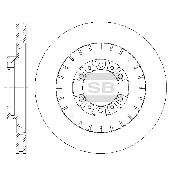Передний тормозной диск SANGSIN SD4322