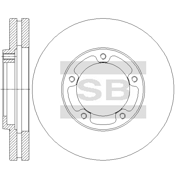 Передний тормозной диск SANGSIN SD4323