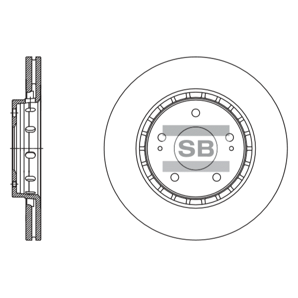 Передний тормозной диск SANGSIN SD4329
