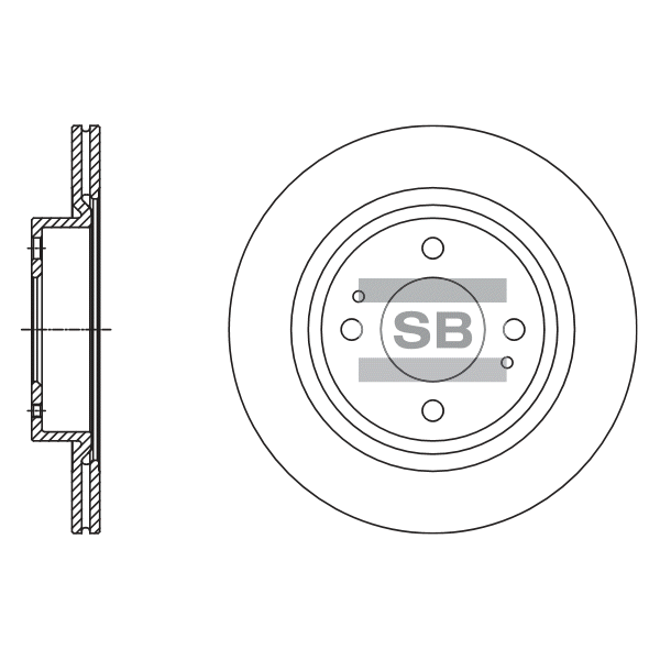 Передний тормозной диск SANGSIN SD4332