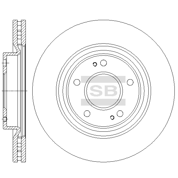 Передний тормозной диск SANGSIN SD4336