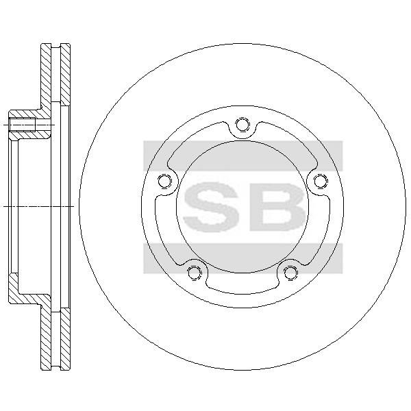 Передний тормозной диск SANGSIN SD4338