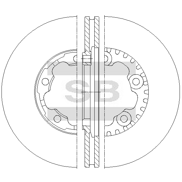 Передний тормозной диск SANGSIN SD4348